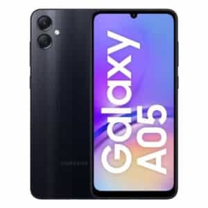 Samsung Galaxy A05 en color negro - vista frontal