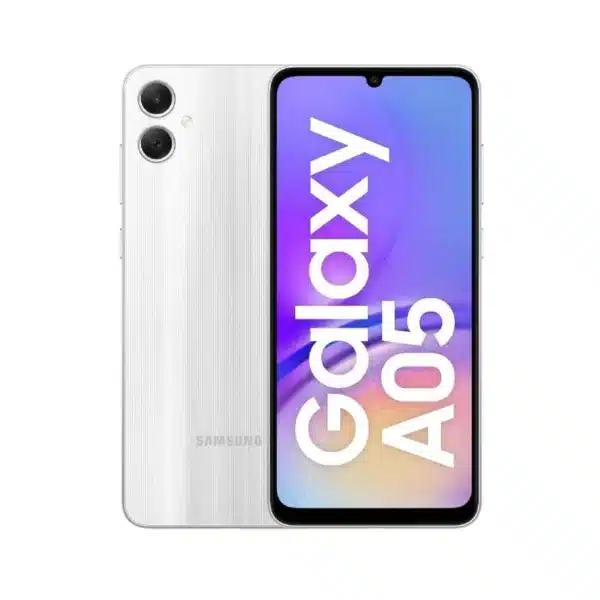 Samsung Galaxy A05 en color blanco - diseño limpio y moderno con acabado brillante