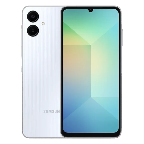 Samsung Galaxy A06 en azul claro, elegante y juvenil