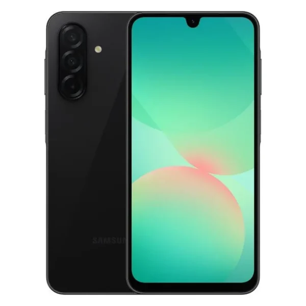 Samsung Galaxy A25 5G color negro – vista frontal y trasera del dispositivo