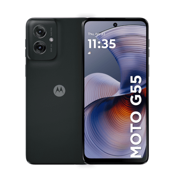 Motorola G55 en color Gris Bosque, diseño elegante y moderno
