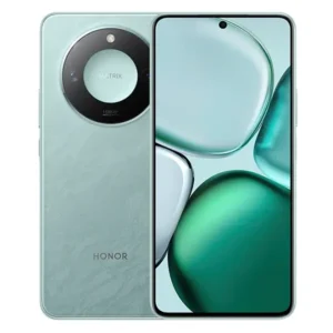 HONOR X9C Smart en color Cian Océano – vista frontal y trasera mostrando diseño de pantalla y módulo de cámara