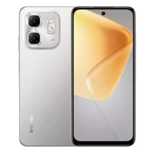 Infinix Hot 50i color gris titanio - acabado metálico con reflejos modernos.