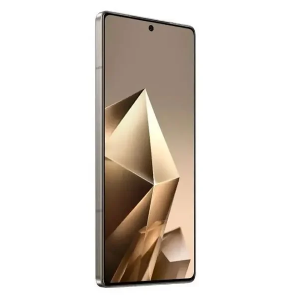 Vista frontal lateral del smartphone con pantalla extendida
