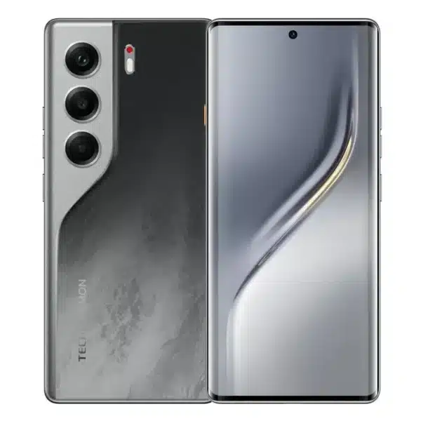 Camon 40 Pro Negro Galaxy – Vista completa delantera y trasera del teléfono