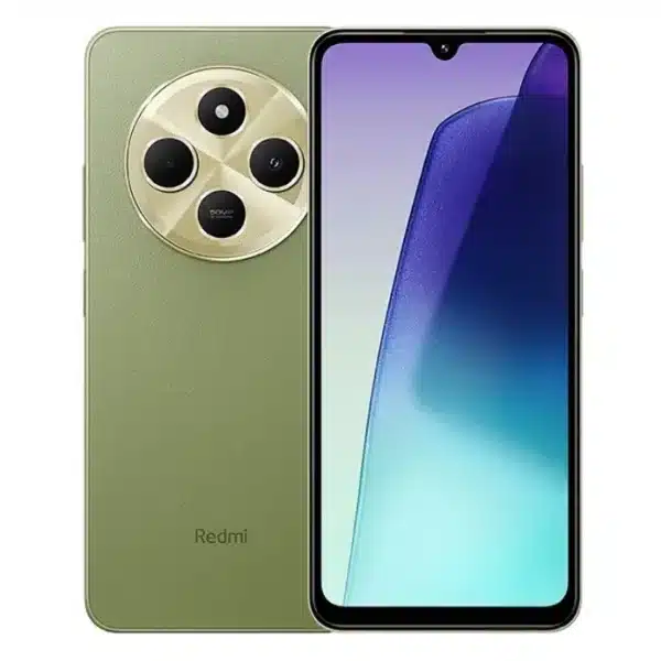 Xiaomi Redmi 14C color verde salvia, con acabado mate suave y bordes curvos.