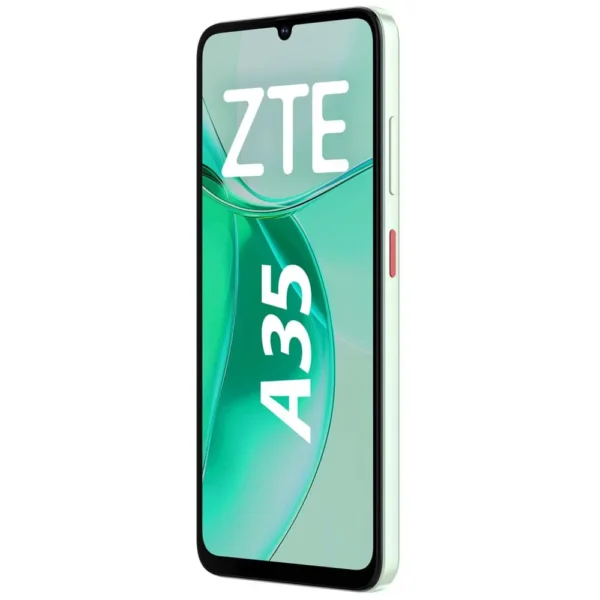 ZTE Blade A35 verde - vista frontal mostrando la pantalla