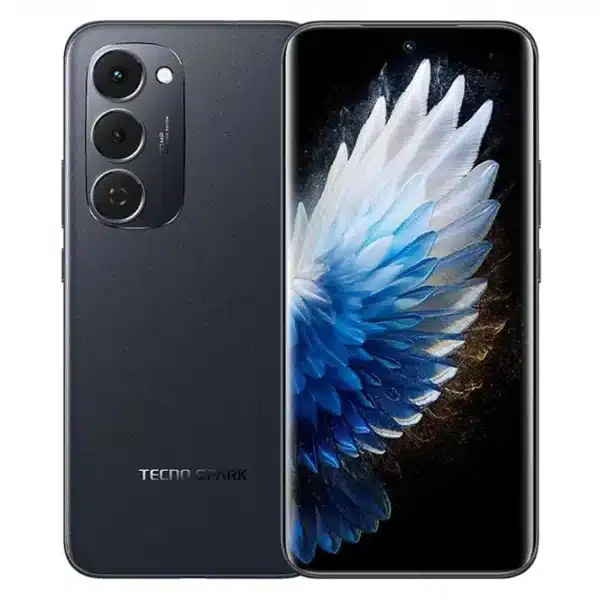 Tecno Spark 40 Pro color Negro Tinta vista frontal y trasera